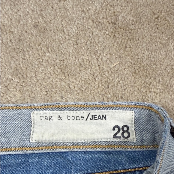 rag & bone Light Blue Straight Leg Jeans - Picture 2 of 9